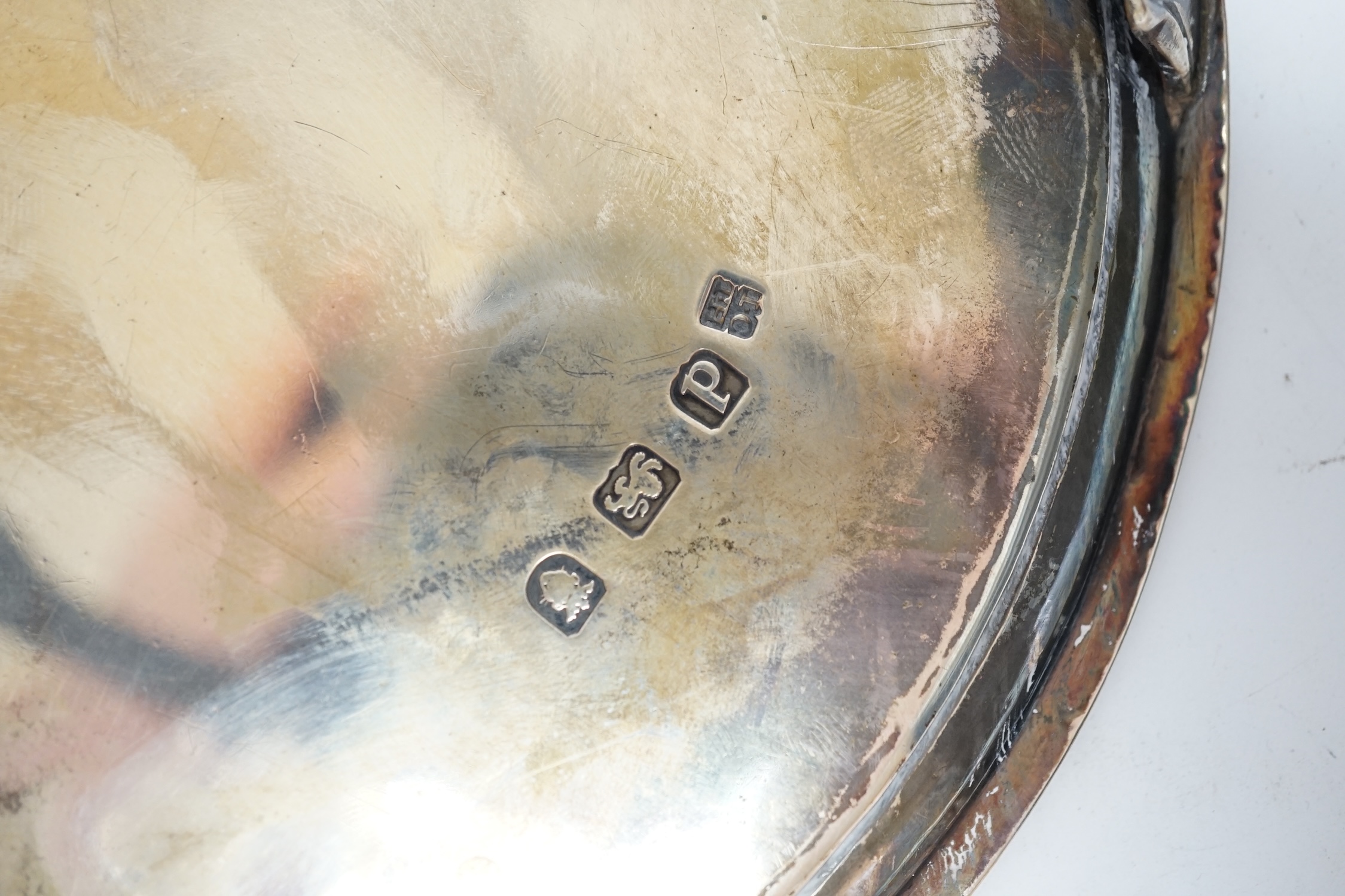 A George III silver salver, Crouch & Hannam, London, 1779, 17.7cm, 9.3oz.